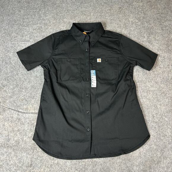 Carhartt Shirt Women's Medium Rugged Professional Relaxed Fit Canvas Workwear - Picture 1 of 9